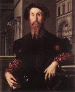 BRONZINO, Agnolo Portrait of Bartolomeo Panciatichi g oil